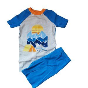 Kirkland Summer Camping Pajamas 4‎ pieces Size 6. Short Sleeve Pants Shorts